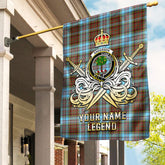 Custom Name Clan Anderson Ancient Tartan Garden Flag with Clan Crest and the Golden Sword of Courageous Legacy QT17